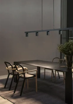 Hängeleuchte Metall Schwarz 5-flammig 130 cm lang