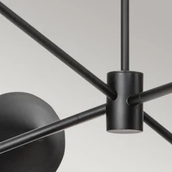 Hängeleuchte Metall Seil H: max. 162,5 cm Schwarz Beige E14