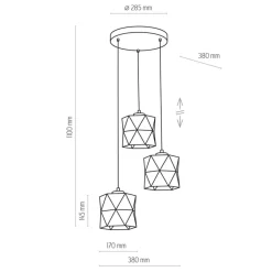 Hängeleuchte Metall Stoff E27 in Weiß Silber