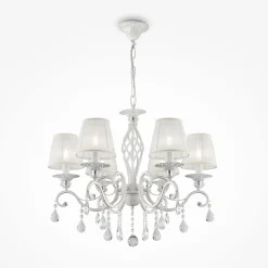 Hängeleuchte Metall Stoff 63 cm breit H: max. 116 cm