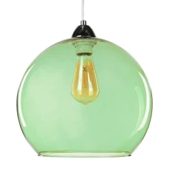 Hängeleuchte mit Glasschirm Grün