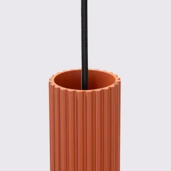 Hängeleuchte Modern GU10 3-flammig B: 45 cm Aluminium in Rot