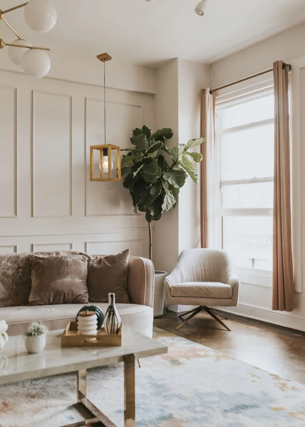 Hängeleuchte Natur Schwarz eckig E27 Holz Bambus