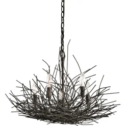 Hängeleuchte NELL Bronze Antik 5xE14 kürzbar Lampe