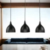 Hängeleuchte NOAK in Schwarz 3-flmg