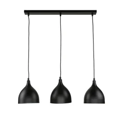 Hängeleuchte NOAK in Schwarz 3-flmg