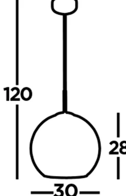 Hängeleuchte Rauchglas Ø 30 cm Grau Schwarz KAYLEE