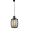 Hängeleuchte Rauchglas E27 D: 30 cm H: max. 120 cm Grau