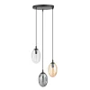 Hängeleuchte Rauchglas 3-flammig E14 Ø 40 cm CARLU