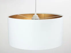 Hängeleuchte ROSIE Creme Gold Retro rund Esstisch