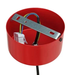 Hängeleuchte Rot Metall Vintage Mid Century Design