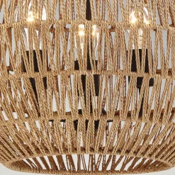 Hängeleuchte rund Ø 46,5 cm H: max. 251,4 cm Seil Schirm