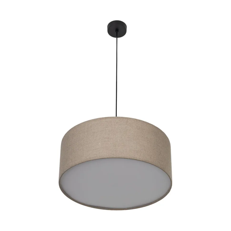 Hängeleuchte rund Ø 50 cm H: max. 110 cm Jute 3x E27 Modern