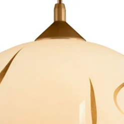 Hängeleuchte Rund Gold Retro Esstisch Glas Lampe