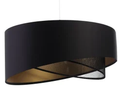 Hängeleuchte Satin Netz Ø 50 cm E27 rund Schwarz Gold