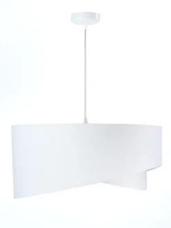 Hängeleuchte Schirm Weiß Türkis Stoff rund Ø50cm