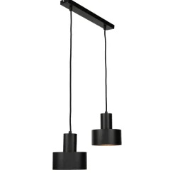 Hängeleuchte Schwarz breiter Schirm Retro 2 flmg