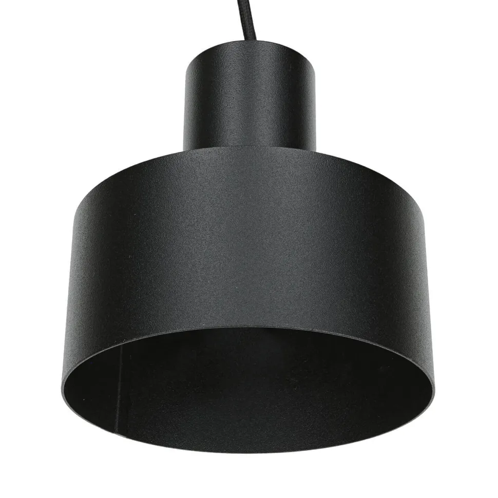 Hängeleuchte Schwarz breiter Schirm Retro 2 flmg