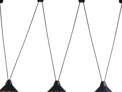 Hängeleuchte Schwarz 3-flmg Esstisch Lampe LEANO