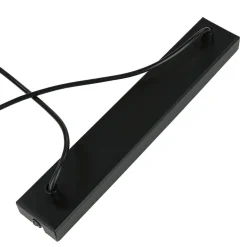 Hängeleuchte Schwarz Gold verstellbar Metall Stoff E27