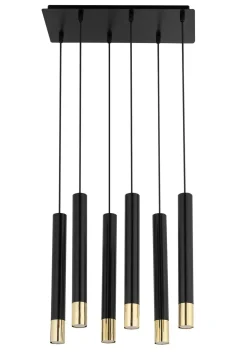 Hängeleuchte Schwarz Gold Modern Metall Esszimmer