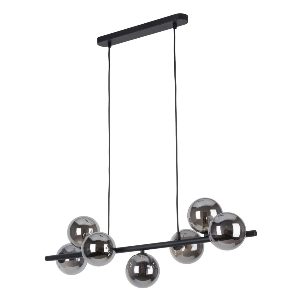 Hängeleuchte Schwarz Grau Glas Metall Modern MIEKE