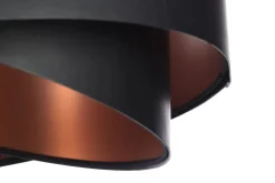 Hängeleuchte Schwarz Kupfer Ø 50 cm Latex E27 rund