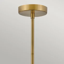 Hängeleuchte Schwarz Messing D: 33 cm Metall Glas 2x E27