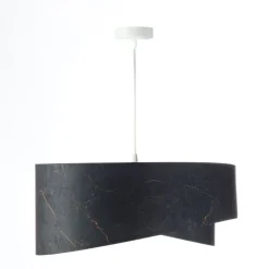 Hängeleuchte Schwarz Silber E27 D: 50 cm Stoff Velours Optik