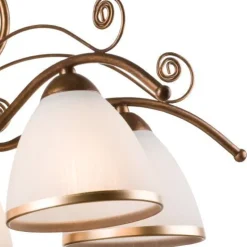 Hängeleuchte Shabby Braun antik Metall 5-flammig