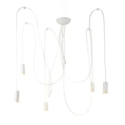 Hängeleuchte SPIDER in Weiß 5-flmg