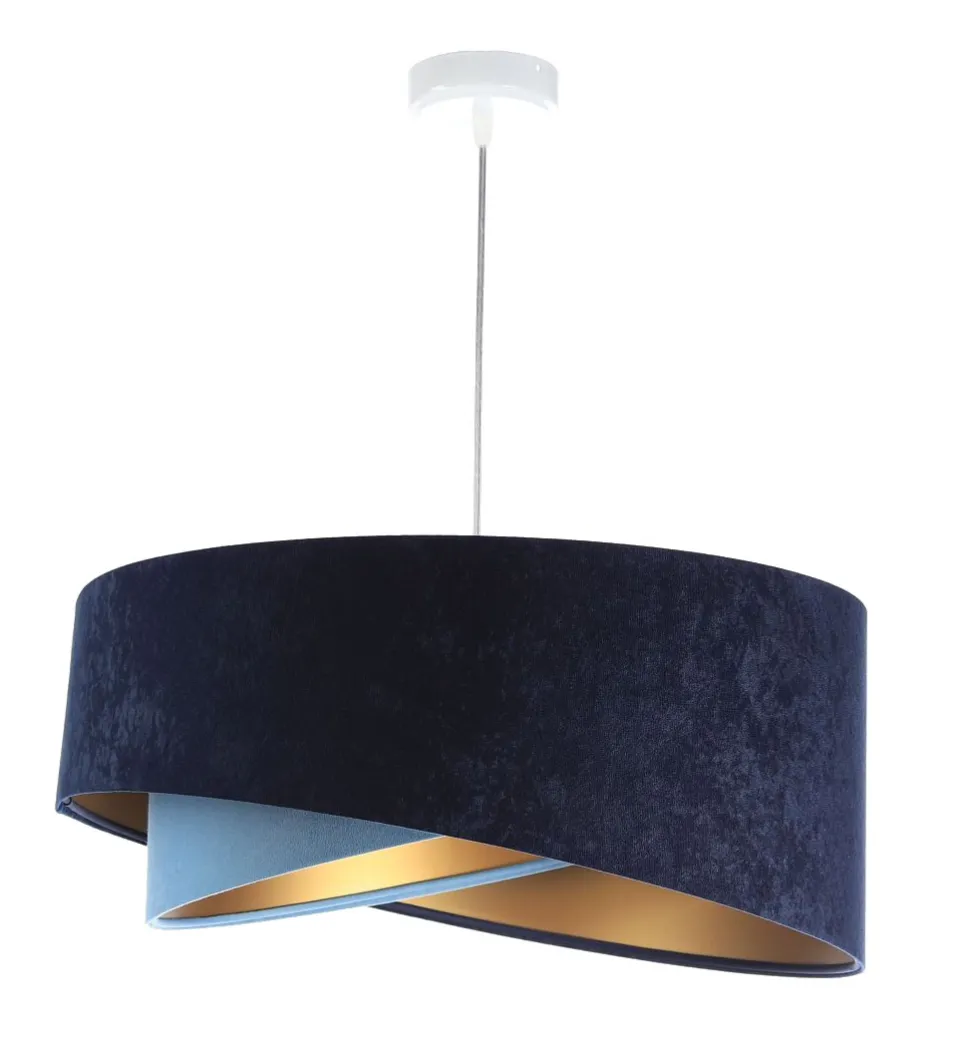 Hängeleuchte Stoff rund Ø 50 cm Velours Optik Modern MARLON