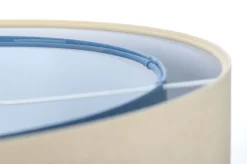 Hängeleuchte Stoff Velours Optik rund Ø 50 cm E27 Creme Blau