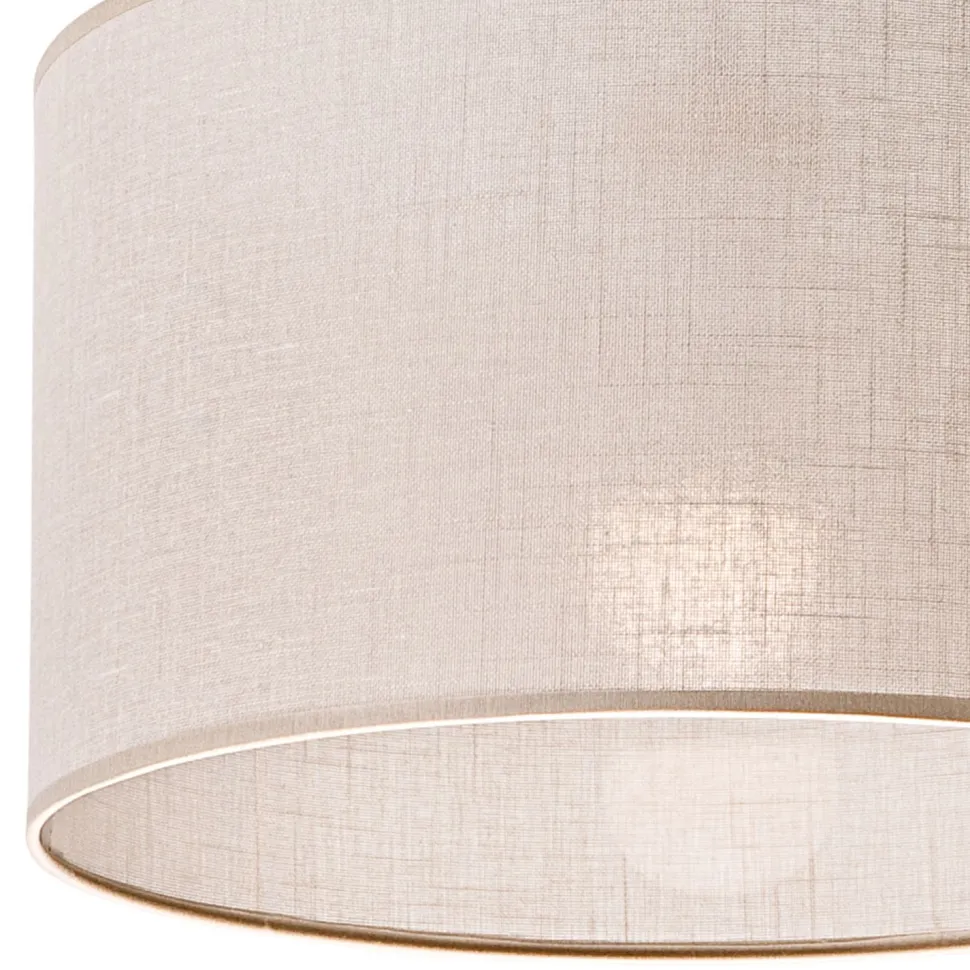 Hängeleuchte Stoffschirm Ø 35 cm Beige verstellbar E27