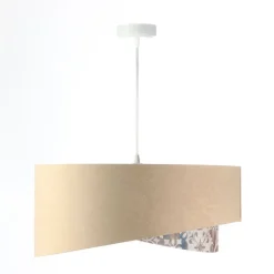 Hängeleuchte Stoffschirm Velours Optik Ø 50 cn wohnlich E27