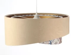 Hängeleuchte Stoffschirm Velours Optik Ø 50 cn wohnlich E27