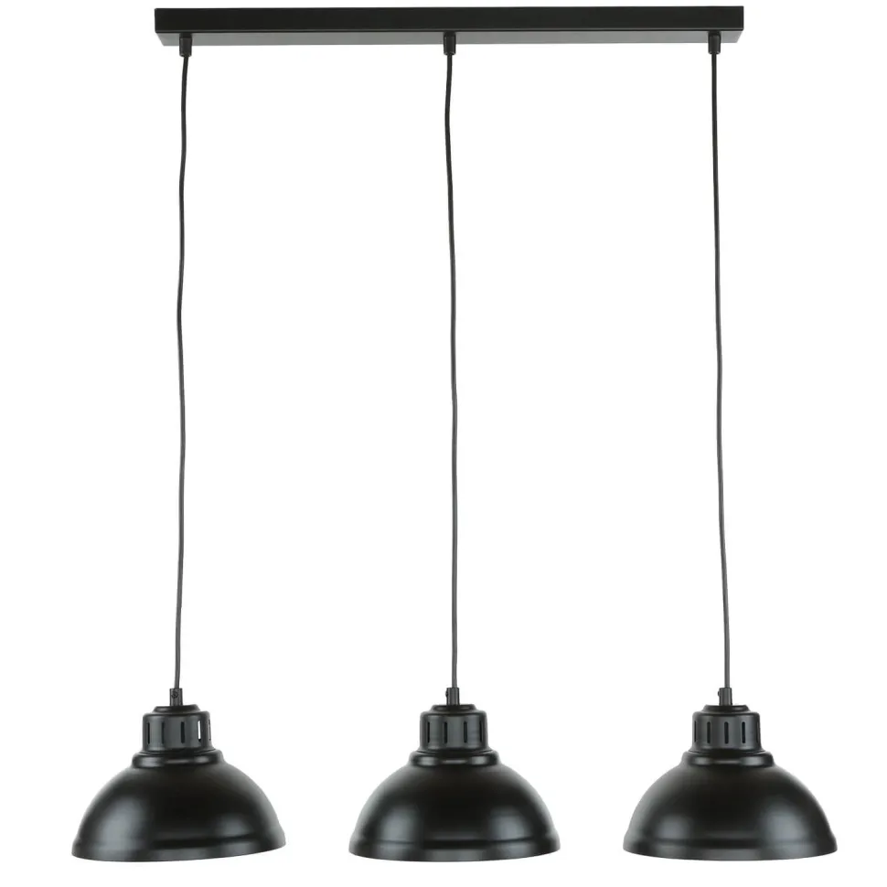 Hängeleuchte SVEN in Schwarz 3-flmg