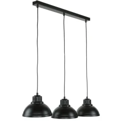 Hängeleuchte SVEN in Schwarz 3-flmg