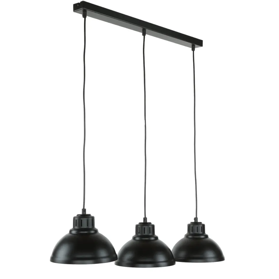 Hängeleuchte SVEN in Schwarz 3-flmg