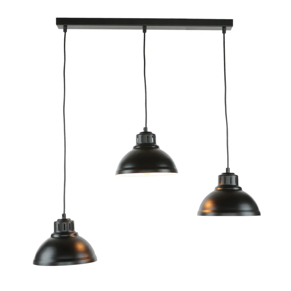 Hängeleuchte SVEN in Schwarz 3-flmg