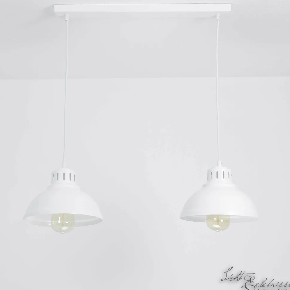 Hängeleuchte SVEN in Weiß 2-flmg