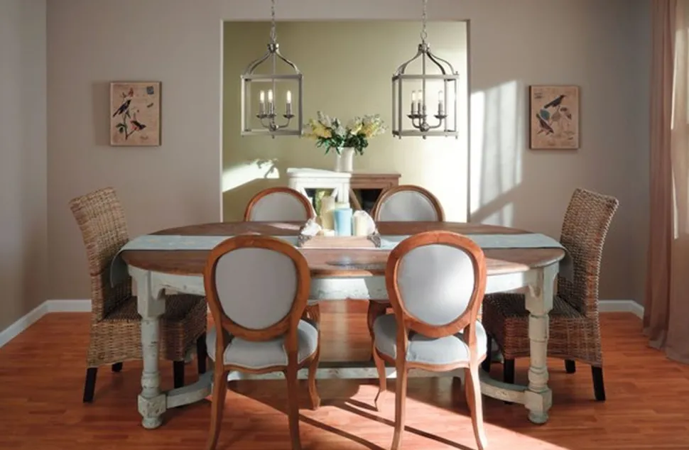 Hängeleuchte THOREN Nickel kürzbar Lampe Esszimmer