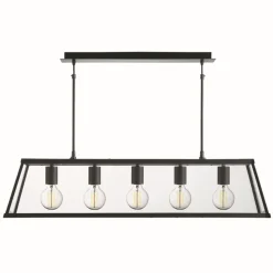 Hängeleuchte VOYAGER in Schwarz 5-flmg