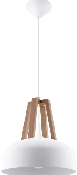 Hängeleuchte Weiß Ø30cm rund Retro vielseitig MANILIA