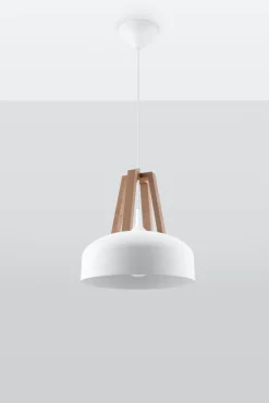 Hängeleuchte Weiß Ø30cm rund Retro vielseitig MANILIA