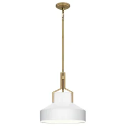 Hängeleuchte Weiß Messing antik E27 aus Glas Metall Ø 37 cm