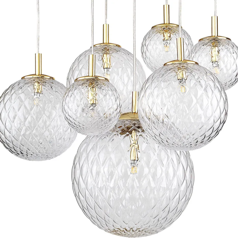 Hängeleuchte XXL verstellbar bis 2 m Kugelschirme elegant