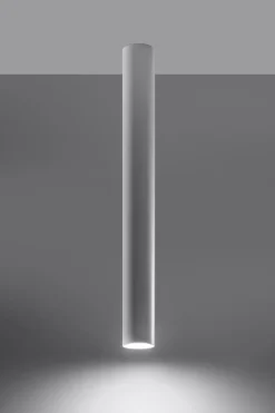 Hohe Deckenlampe Weiß 60 cm Ø 6 cm schmal GU10