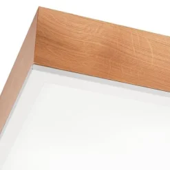 Holz Deckenleuchte Glasschirm E27 B:48 cm blendarm