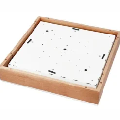 Holz Deckenleuchte Glasschirm E27 B:48 cm blendarm